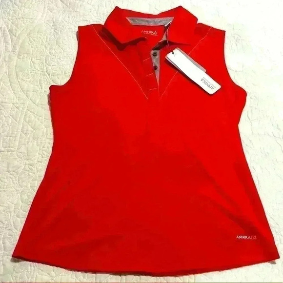 New‎ ANNIKA Orange Golf Shirt - Size S/P - Picture 1 of 6